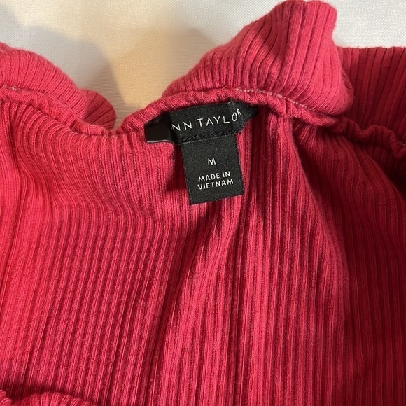 ANN TAYLOR raffle shoulder top blouse - Picture 6 of 7